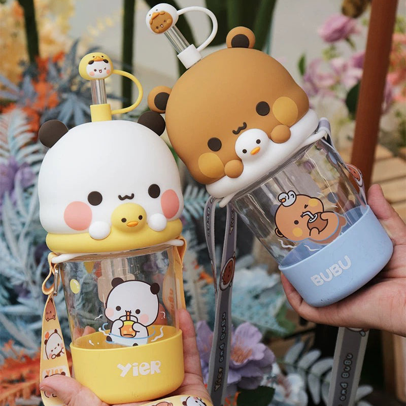 Bubu Ddudu Straw Cup – Cute, Durable & Heat-Resistant 一二布布吸管杯 - 可爱防摔耐高温