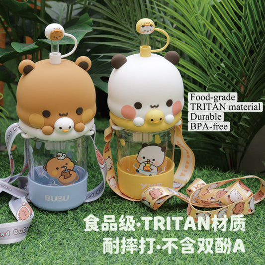 Bubu Ddudu Straw Cup – Cute, Durable & Heat-Resistant 一二布布吸管杯 - 可爱防摔耐高温