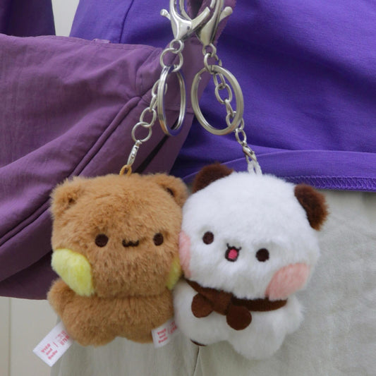 Bubu & Dudu Fluffy Magnet Keychain 一二布布磁铁毛绒挂件
