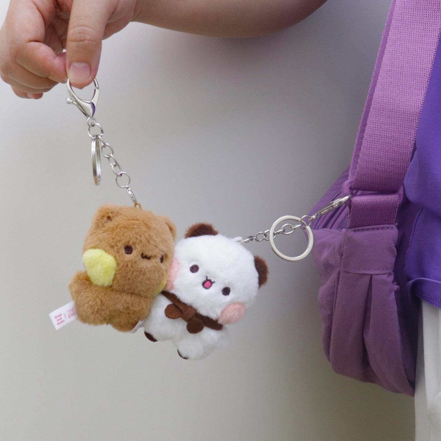 Bubu & Dudu Fluffy Magnet Keychain 一二布布磁铁毛绒挂件